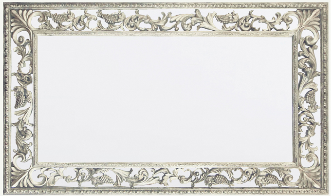 ZS049 Wall décor art mirror silver classic ornate rectangular large